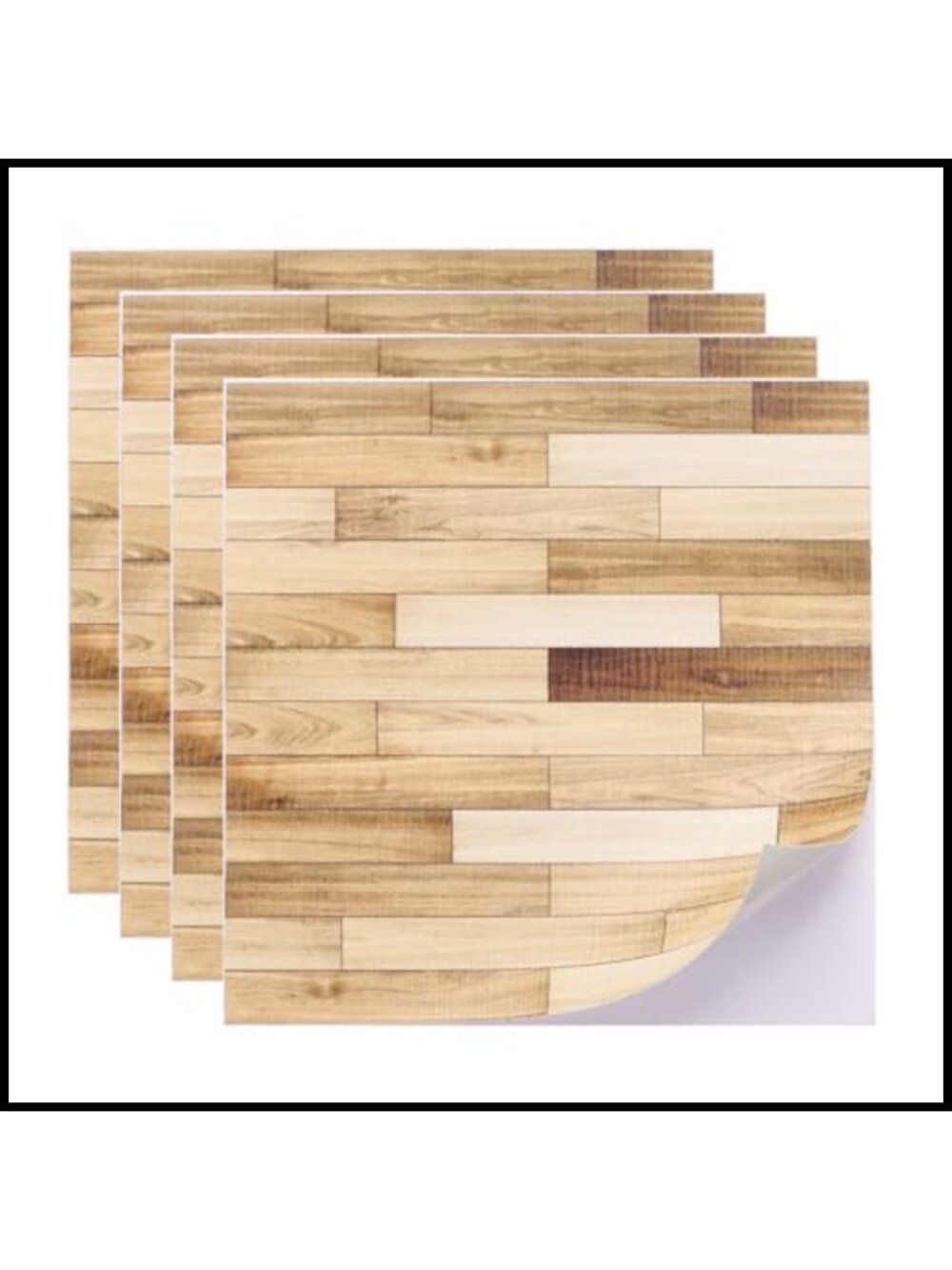 PU Leather Dollhouse Flooring Self Adhesive Miniature Wood Floor Tile 3.94"